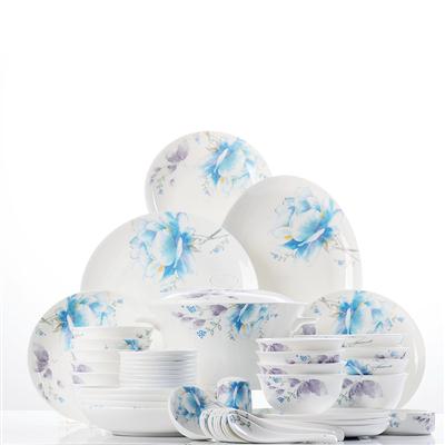 北京华为手维修店48头聆听花开骨瓷礼品餐具套装